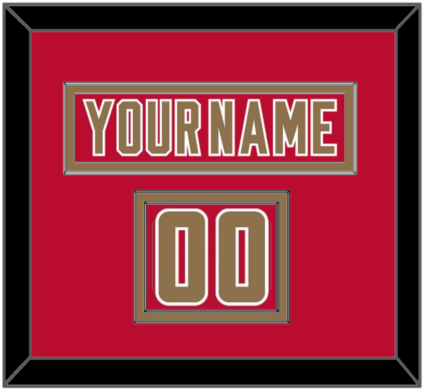 Denver Nameplate & Number (Shoulder) - Road Crimson - Signature Tier 2