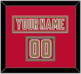 Denver Nameplate & Number (Shoulder) - Road Crimson - Double Mat 2
