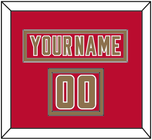 Denver Nameplate & Number (Shoulder) - Road Crimson - Signature Tier 2