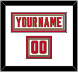 Denver Nameplate & Number (Shoulder) - Home White - Triple Mat 1