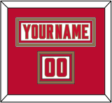 Denver Nameplate & Number (Shoulder) - Home White - Triple Mat 2
