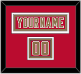 Denver Nameplate & Number (Shoulder) - Road Crimson - Triple Mat 2