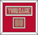 Denver Nameplate & Number (Shoulder) - Road Crimson - Triple Mat 2