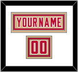 Denver Nameplate & Number (Shoulder) - Alternate Gold - Triple Mat 1
