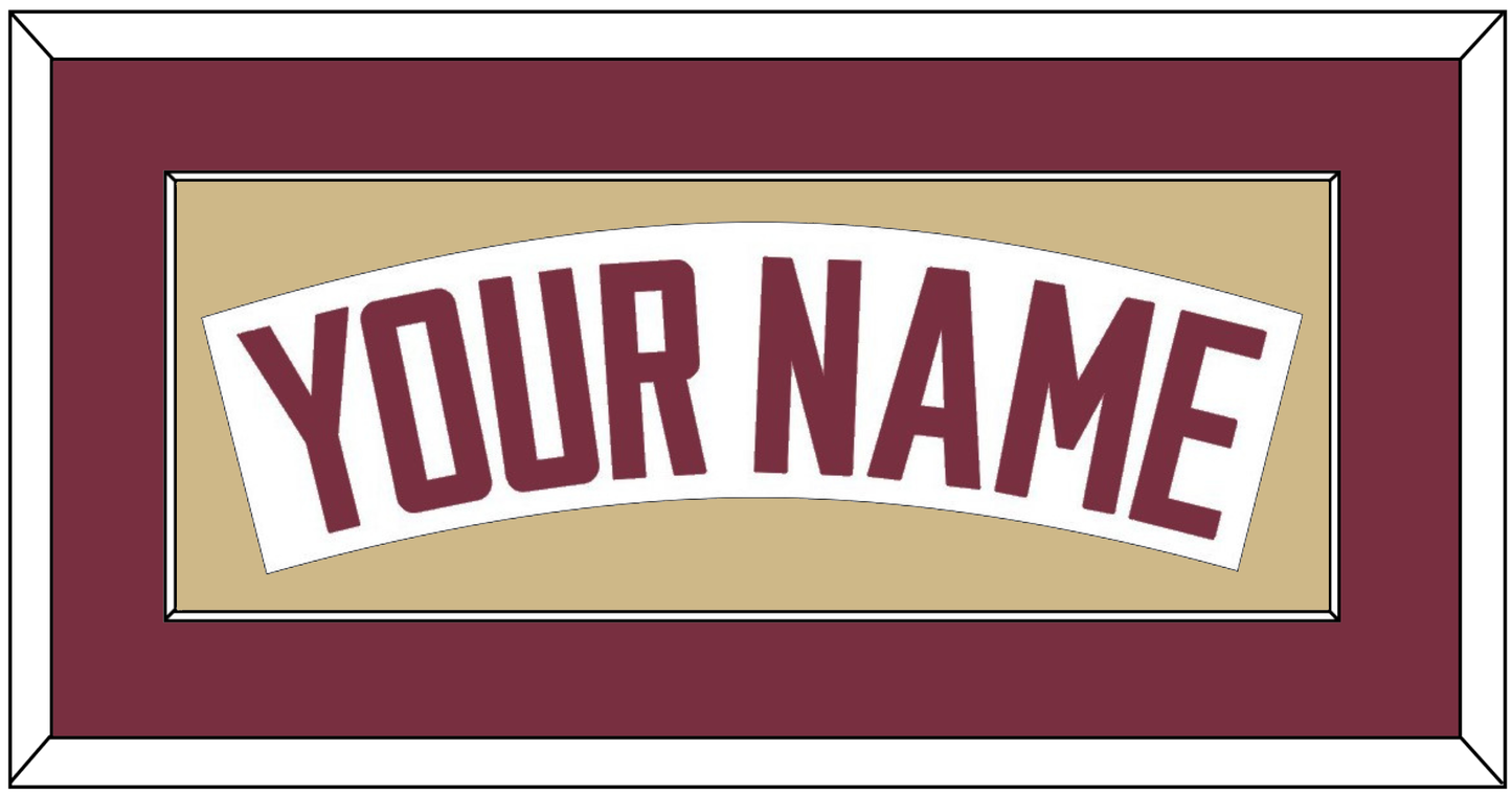Florida State Baseball Nameplate - Home White - Essential Tier 3