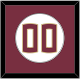 Florida State Baseball Number - Home White - Single Mat 1