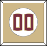Florida State Baseball Number - Home White - Single Mat 2