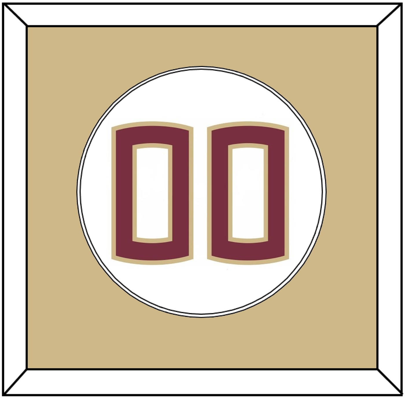 Florida State Baseball Number - Home White (2016-2018) - Essential Tier 2