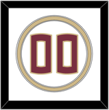 Florida State Baseball Number - Home White - Double Mat 2