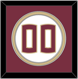 Florida State Baseball Number - Home White - Double Mat 3