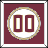 Florida State Baseball Number - Home White - Double Mat 3