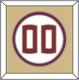 Florida State Baseball Number - Home White - Double Mat 4
