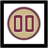 Florida State Baseball Number - Alternate Gold - Double Mat 1