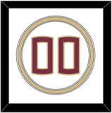 Florida State Baseball Number - Home White (2016-2018) - Double Mat 2