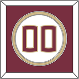 Florida State Baseball Number - Home White (2016-2018) - Double Mat 3