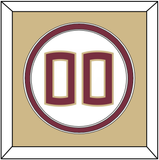 Florida State Baseball Number - Home White (2016-2018) - Double Mat 4