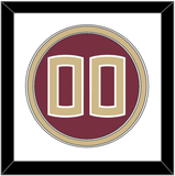 Florida State Baseball Number - Alternate Garnet (2016-2018) - Double Mat 1