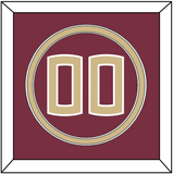 Florida State Baseball Number - Alternate Garnet - Double Mat 2