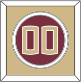 Florida State Baseball Number - Alternate Garnet - Double Mat 3