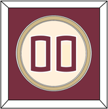 Florida State Baseball Number - Alternate Gold (2016-2018) - Double Mat 2