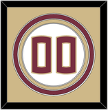 Florida State Baseball Number - Home White - Triple Mat 3