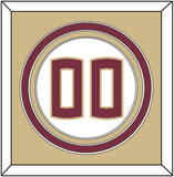 Florida State Baseball Number - Home White - Triple Mat 3