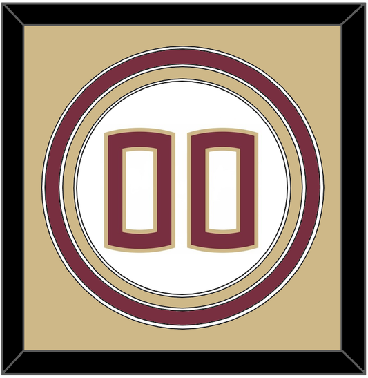 Florida State Baseball Number - Home White (2016-2018) - Premier Tier 3