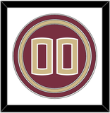 Florida State Baseball Number - Alternate Garnet (2016-2018) - Triple Mat 1