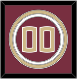 Florida State Baseball Number - Alternate Garnet (2016-2018) - Triple Mat 2