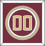 Florida State Baseball Number - Alternate Garnet (2016-2018) - Triple Mat 2
