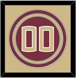 Florida State Baseball Number - Alternate Garnet (2016-2018) - Triple Mat 3