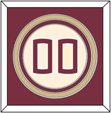 Florida State Baseball Number - Alternate Gold (2016-2018) - Triple Mat 2
