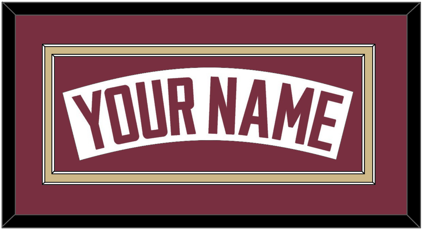 Florida State Baseball Nameplate - Home White - Signature Tier 3