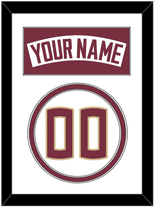 Florida State Baseball Nameplate & Number (Back) - Home White - Signature Tier 1