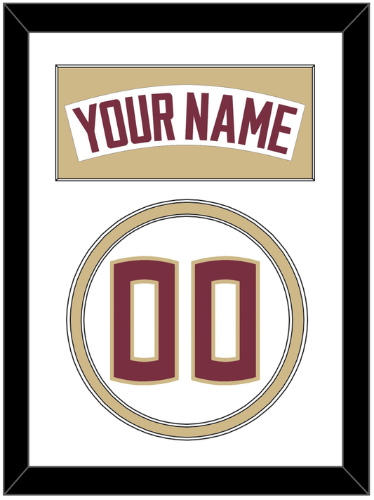 Florida State Baseball Nameplate & Number (Back) - Home White - Signature Tier 2