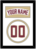 Florida State Baseball Nameplate & Number (Back) - Home White - Double Mat 2