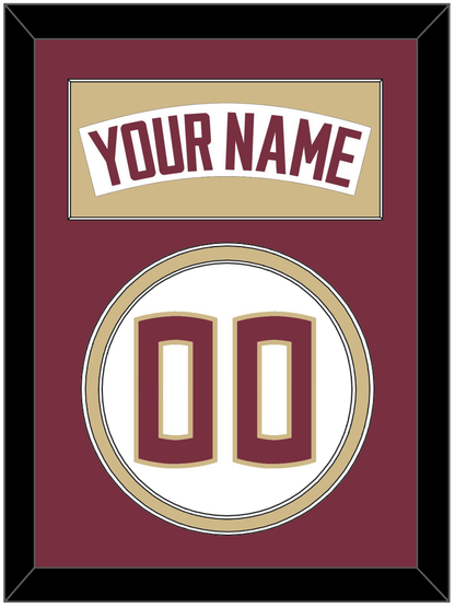 Florida State Baseball Nameplate & Number (Back) - Home White - Signature Tier 3