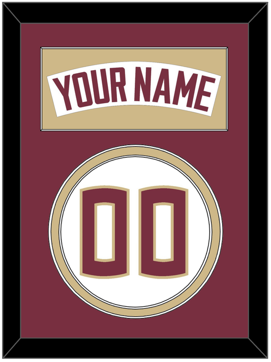 Florida State Baseball Nameplate & Number (Back) - Home White - Signature Tier 3