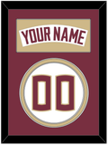 Florida State Baseball Nameplate & Number (Back) - Home White - Double Mat 3