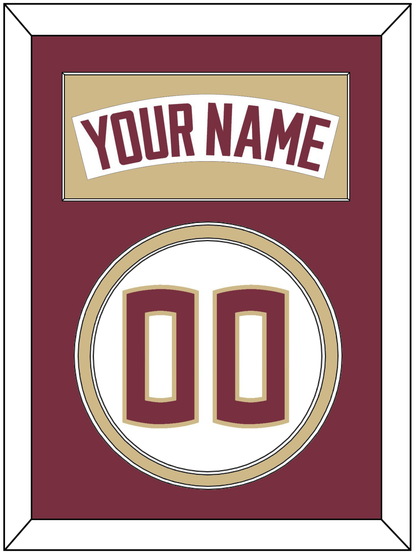 Florida State Baseball Nameplate & Number (Back) - Home White - Signature Tier 3