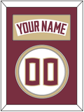 Florida State Baseball Nameplate & Number (Back) - Home White - Double Mat 3