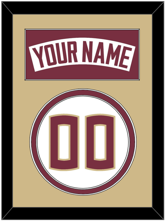 Florida State Baseball Nameplate & Number (Back) - Home White - Signature Tier 4