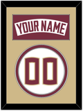 Florida State Baseball Nameplate & Number (Back) - Home White - Double Mat 4