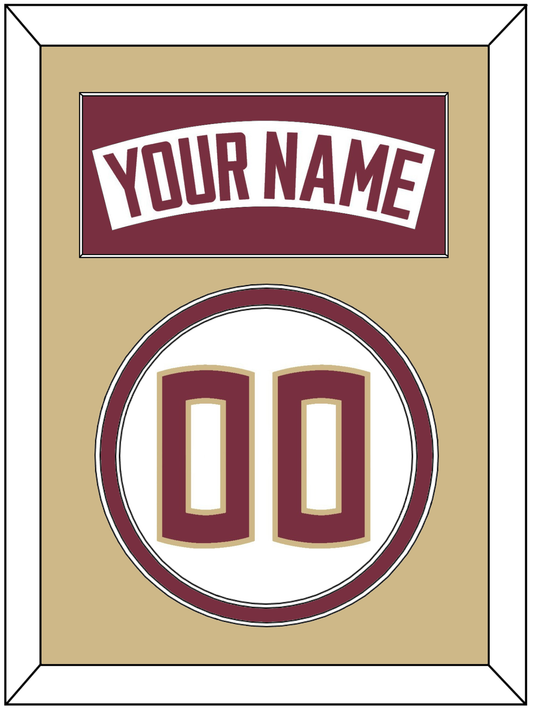 Florida State Baseball Nameplate & Number (Back) - Home White - Signature Tier 4