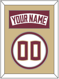 Florida State Baseball Nameplate & Number (Back) - Home White - Double Mat 4