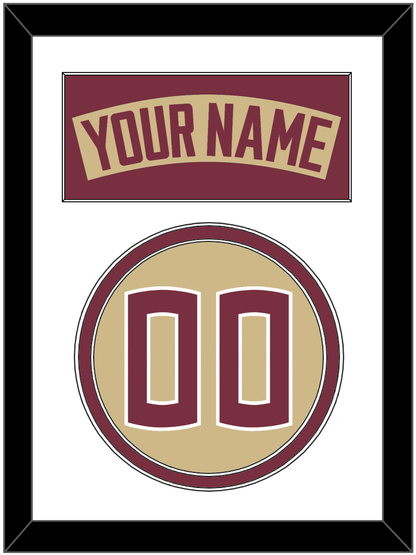 Florida State Baseball Nameplate & Number (Back) - Alternate Gold - Signature Tier 1