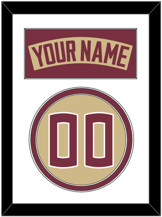 Florida State Baseball Nameplate & Number (Back) - Alternate Gold - Signature Tier 1