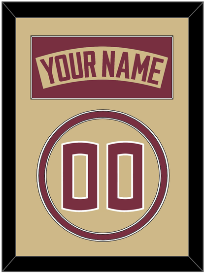Florida State Baseball Nameplate & Number (Back) - Alternate Gold - Signature Tier 2
