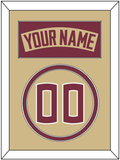 Florida State Baseball Nameplate & Number (Back) - Alternate Gold - Double Mat 2
