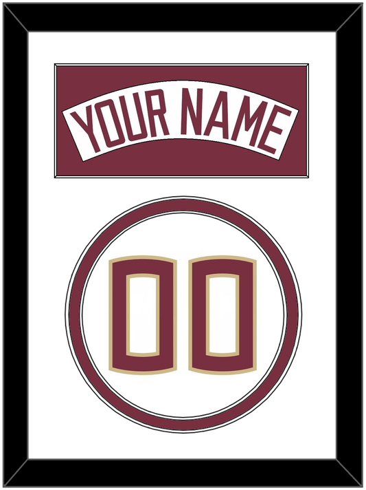 Florida State Baseball Nameplate & Number (Back) - Home White (2016-2018) - Signature Tier 1